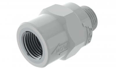 1/2" HEAVY TYPE PVC NON-RETURN CHECK VALVE WITH METAL INSERT