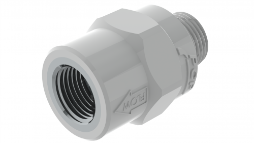 1/2" HEAVY TYPE PVC NON-RETURN CHECK VALVE WITH METAL INSERT