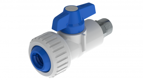 MALE BALL VALVES IN PVC WITH METAL INSERT